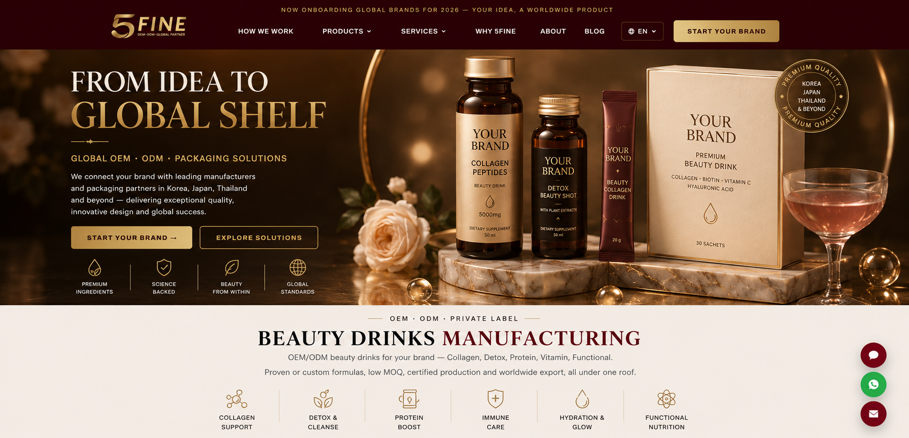 Beauty Drinks Manufacturing — 5FINE OEM/ODM dietary supplements