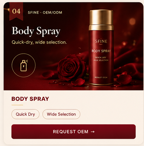 OEM Body Spray — 5FINE private label OEM/ODM