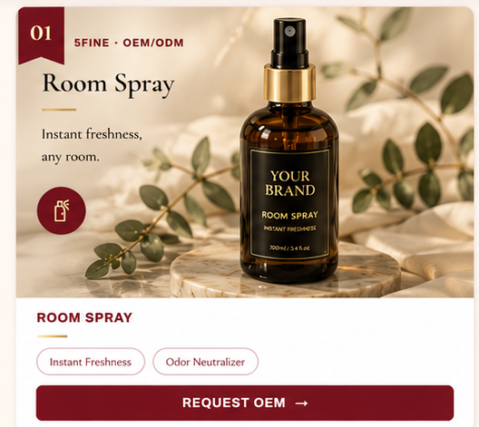 OEM Room Spray — 5FINE private label OEM/ODM