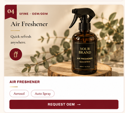 OEM Air Freshener — 5FINE private label OEM/ODM