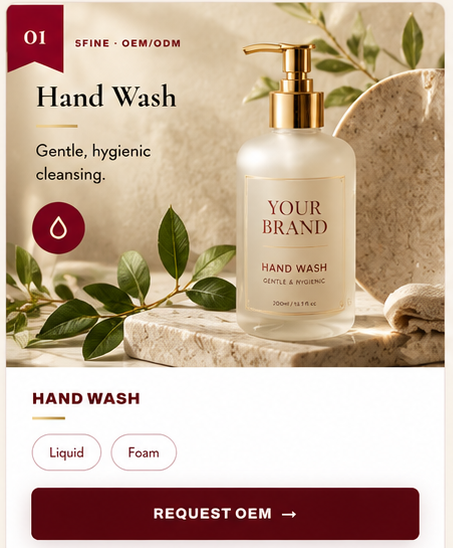 OEM Hand Wash — 5FINE private label OEM/ODM
