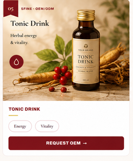 OEM Tonic Drink — 5FINE private label OEM/ODM