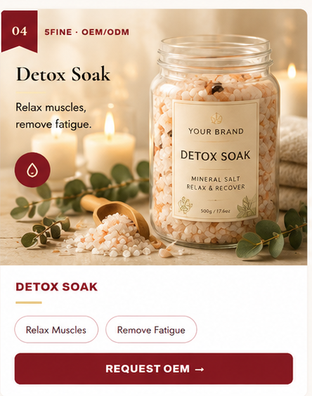 OEM Detox Soak — 5FINE private label OEM/ODM