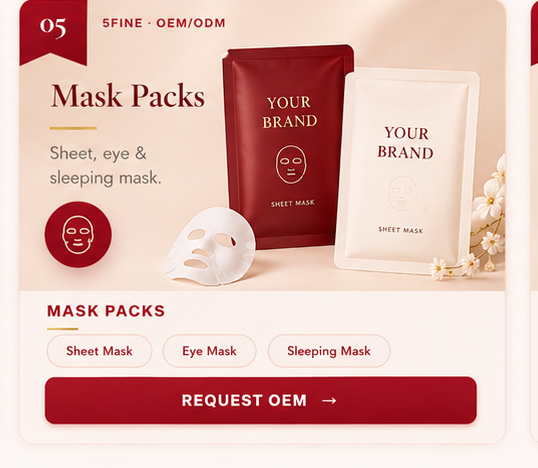 OEM Mask Packs — 5FINE private label OEM/ODM