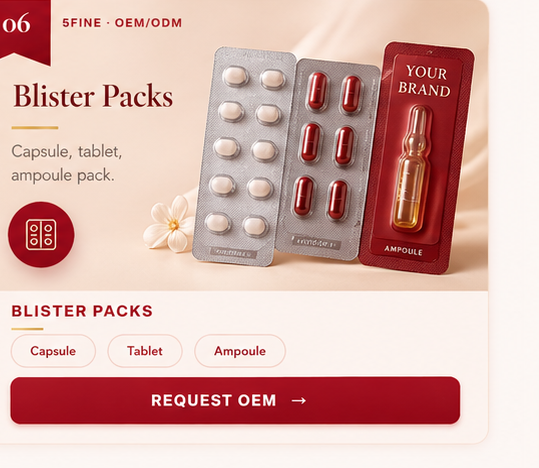 OEM Blister Packs — 5FINE private label OEM/ODM